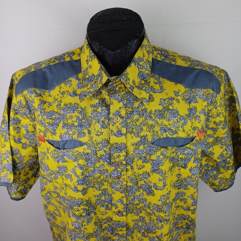Woodin Men Short Sleeve Casual Button Front Shirt 3XL
